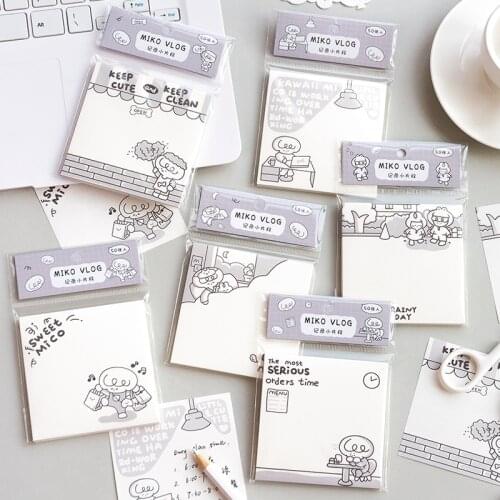 Yisuremia New Arrival 50 Sheets MIKO VLOG Kawaii Memo Pads Note Paper To Do List Weekly Planner Paperlaria School Stationery