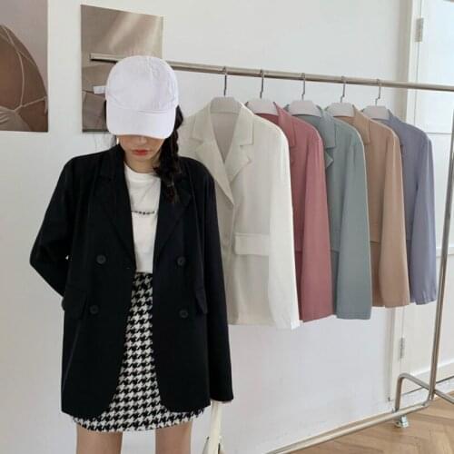 Autumn outfit new han edition leisure relaxed atmosphere quality of England woman thin little black blazer jacket