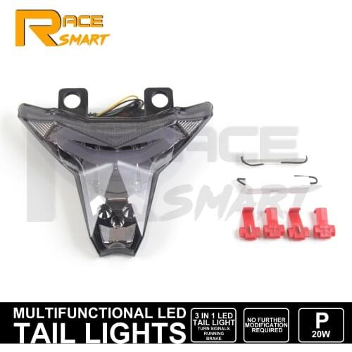 1 Set Motorcycle LED Turn Signals Brake Tail Light Taillight For KAWASAKI Z1000 2014-2015 Z-1000 Z 1000 14 15 Clear Smoke