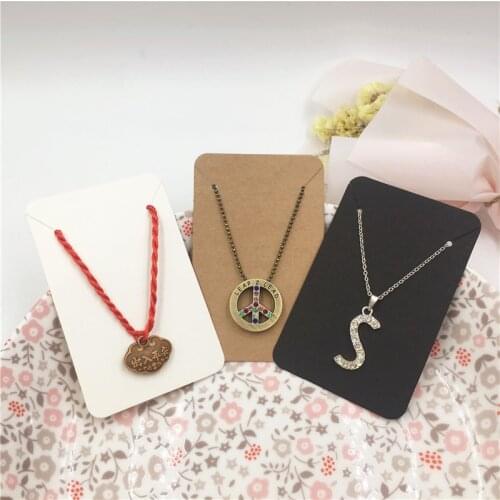 100pcs 8.8x5.6cm Simple Style Jewelry Packaging Paper Card Can Handmade DIY Love Necklace Bracelet Display Sale Card