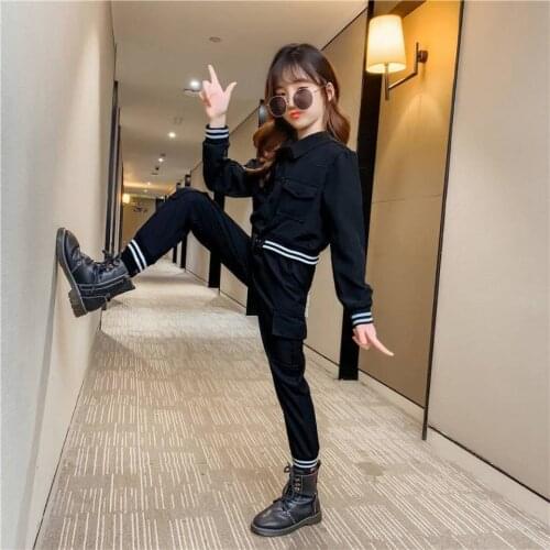 2021 Girls Clothes Spring Autumn Long Sleeve Jacket + Pants Suits Children Clothing Sets Kids Casual Clothes Teen 4 - 12Years