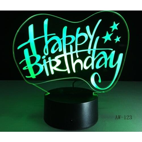 3D Creative Graphics Lamp LED Night Light Acrylic Lamparas Atmosphere Lamp Friends Kids Birthday Gift AW-123