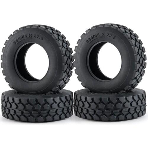 4Pcs Rubber All-Terrain Tyres Wheel Tires Thicken Widen 30mm for 1/14 Tamiya Tractor Truck RC Car