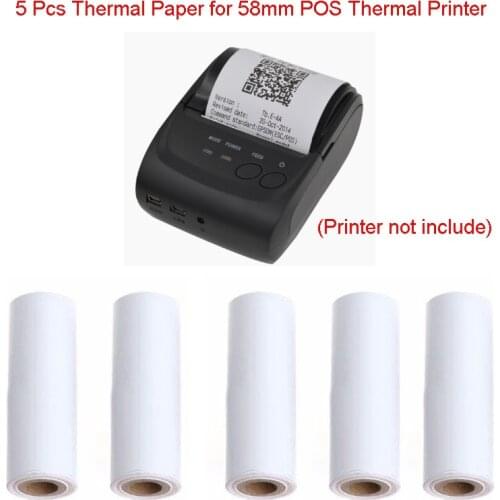 5Pcs Thermal Paper POS Cash Register Receipt Roll For 57mm * 30mm 58mm Printer