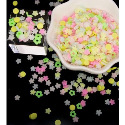 Colorful Cherry Blossoms Dot Flower Polymer Clay Slices Sprinkles For Epoxy Resin Filling Mobile Phone Shell DIY Accessories