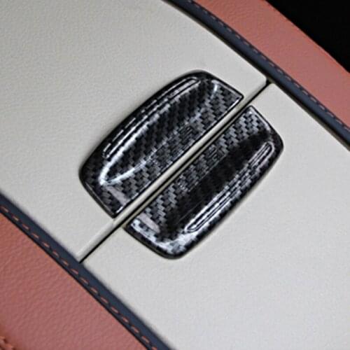 ABS Carbon Fibre for Toyota Highlander Kluger 2014-2018 Car Armrest Storage Box Switch Frame Cover Trim Accessories 2pcs