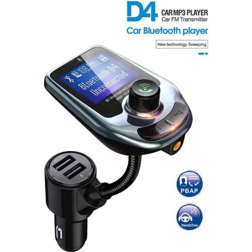 Car Transmitter MP3 Player Car Radio Audio Adapter Bluetooth FM Transmitter LCD Display Wireless Mp3 Player Dual USB Charger