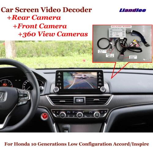 Car DVR Reverse Image Decoder Rearview Front 360 Camera For Honda 10 Generations Low Configuration Accord/Inspire 7 Inch Screen