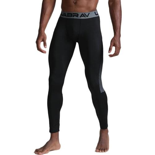 Running Gym Pants Men Sport Tights Leggings Compression Sports Tights Leggings Fitness Quick Dry Fit Workout White Black