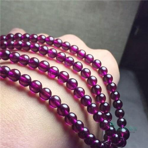 Free Shipping Natural Purple Red Garnet Crystal 108 Prayer Bead Bracelet AAAA 6 mm