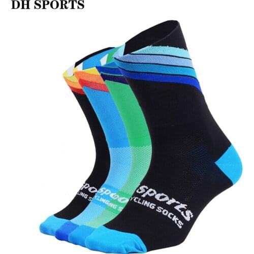 DH SPORTS New Professional Cycling Socks Men Women Outdoor Road Bicycle Bike Socks Brand Running Compression Sport Sock