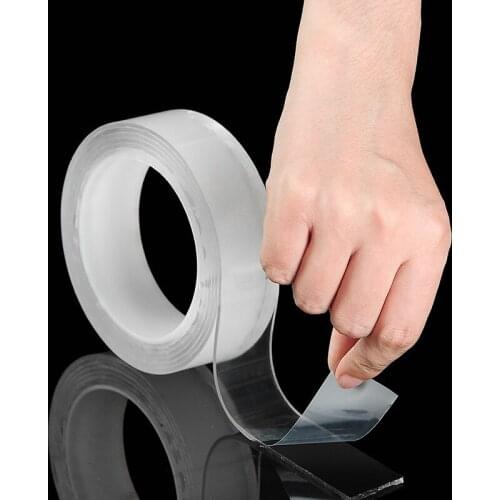 Double Sided Adhesive Nano Tape 1/2/3/5 M Traceless Washable Removable Tapes Indoor Outdoor gel grip tape Sticker