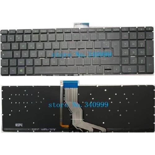 France New Laptop Keyboard For HP Pavilion 15-Ab 15-ak 15-ab000 15-ab100 15-ab200 15z-ab100 15z-ab 15AK 15ab green Backli