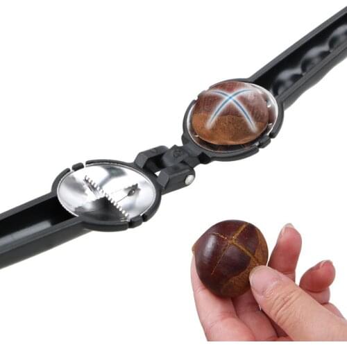 Nut Opener Cutter Portable Walnut Pliers Stainless Steel 2 In 1 Quick Chestnut Clip Metal Nutcracker Sheller Kitchen Accessories