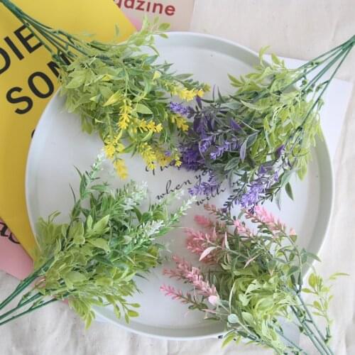 1pcs/Romantic Provence decoration lavender flower silk artificial flowers grain decorative Simulation of aquatic plants