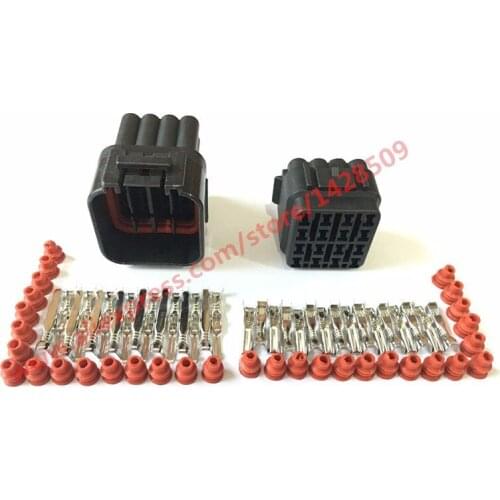 KET 20 Sets Kit 16 Pin Female And Male Waterproof Electrical Wire Connector Plug Socket Auto Connectors 6188-0353 6181-6457