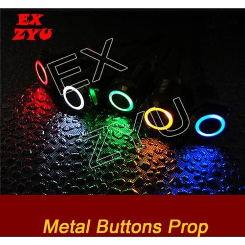 Colorful Metal Button Prop Real Life Escape Room Press Them to Open Door and Get the Clues Chamber Game