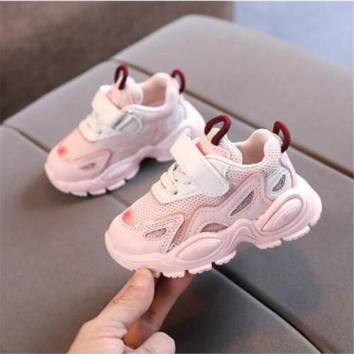 Hot Boys and girls Breathable mesh sneakers child Light-soled Comfortable casual shoes Soft-soled non-slip toddler shoes 21-30