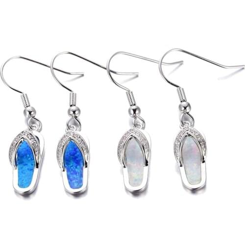 Summer Beach Women Rhinestone Flip Flops Pendant Hook Earrings Jewelry Gift