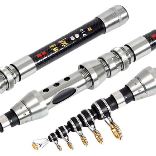 50%HOT 1.5/1.8m High Carbon Fiber Lightweight Telescopic Casting River Sea Fishing Rod