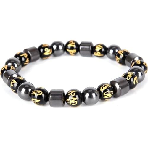 Magnetic Therapy Bracelet Beads Hematite Stone Health Care Weight Loss Jewelry