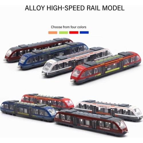 Alloy high-speed rail model Mini toy car 4 color rail track train harmony subway simulation gift birthday boys kids children