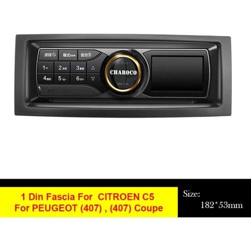 1 Din CD Stereo Frame Panel Fascia For CITROEN C5 For PEUGEOT (407) , (407) Coupe Mounting Dash Installation Trim