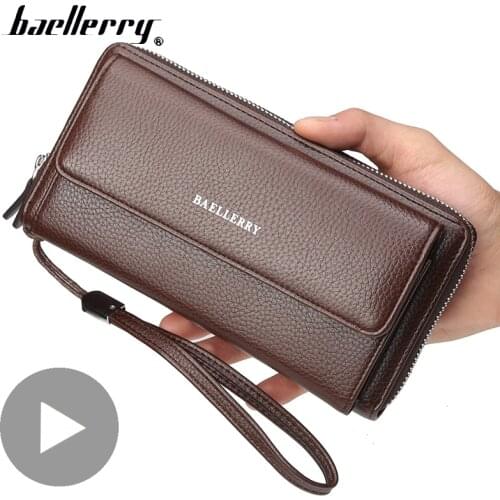 Long Zipper Big Card Coin Holder for Men Wallet Male Purse Phone Money Clutch Bag Partmone Walet Vallet Brieftasche Portemonee