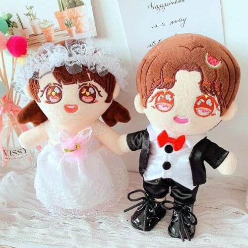 [MYKPOP]KPOP Dolls Clothes & Accessories: Bride and Groom Clothes for 20cm doll (without doll) Fans Collection SC20072018