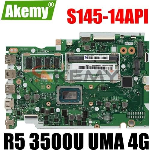 NM-C511 For Lenovo ideapad S145-14API Laptop Motherboard NM-C511 with CPU R5 3500U UMA 4G DDR4 100% Fully Tested