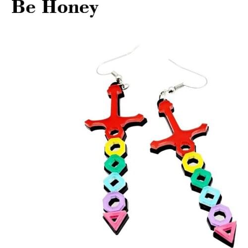 Dabaojiang Fluorescent Large Sword Style Fashion Dangle Earrings 2021 Jewelry for Woman