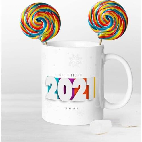 Personalized 2021 Happy birthday Mug and Nostalgic Leisured Candy Seti-5