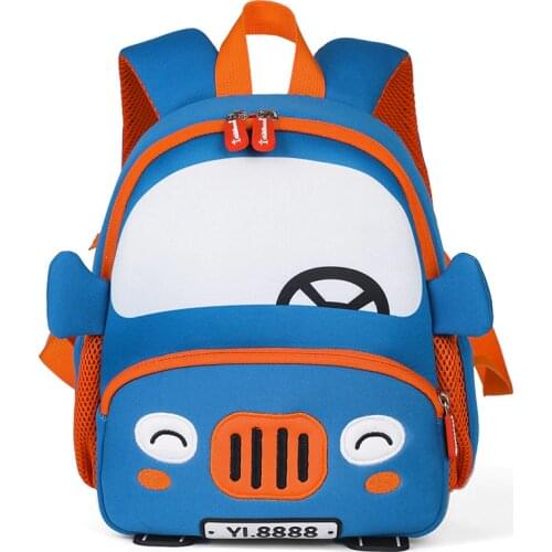 3D Cartoon Car Backpacks for 2-5 Years Old Children Fashion Cute Kindergarten Kids School Bags Boy Schoolbag Mochila Escolar