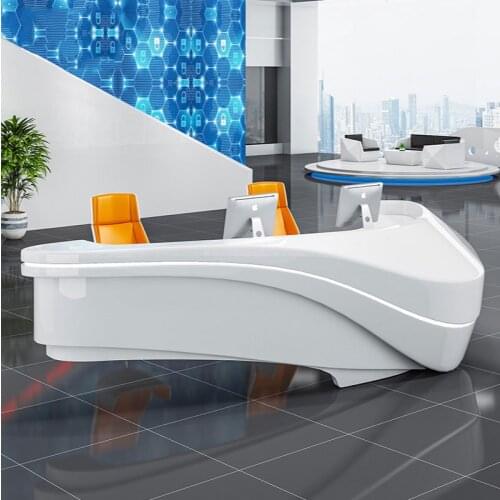 Paint special-shaped reception desk cashier hall front desk simple modern bar