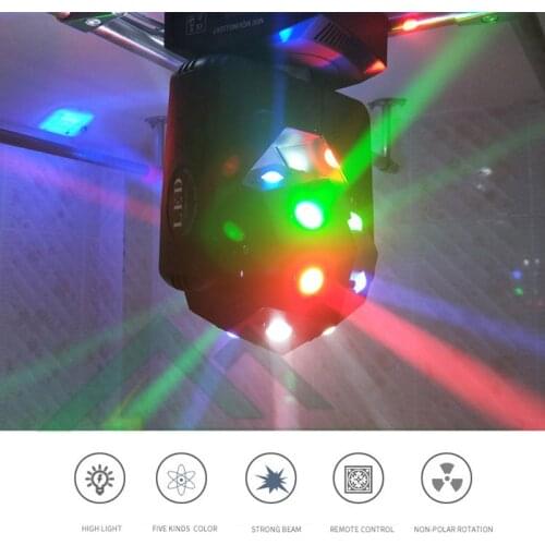 LED Mini Moving Head Ball Light Laser 3in1 Beam Strobe Football Roller Moving Head DMX Infinite Rotation LED Disco DJ Ball Light