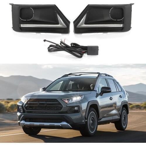 LED DRL Daytime Running Light Front Bumper w/ Turn Signak for Toyota RAV4 Adventure 2019 2020 2021