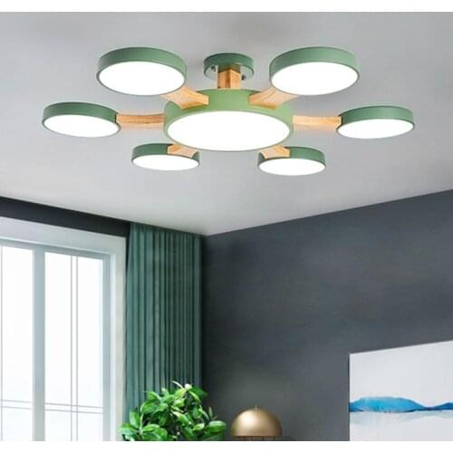 The new ceiling lamp living room bedroom macarons creative led light childrens room light super bright dimming