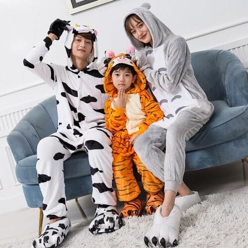 Adults Women Cows Tiger Onesies Costume Pajamas Kids Totoro Cosplay Animal Sleepwear Pyjamas Christmas Halloween Onesieshow