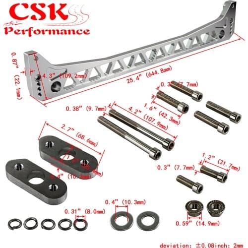 Rear Lower Control Arm +Subframe Brace For 1996-2000 Honda Civic EK EJ