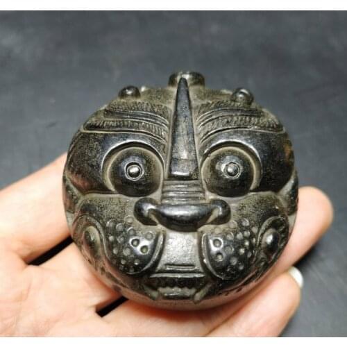 Xquisite iron meteorite, auspicious beast, tiger head pendant of Hongshan Culture