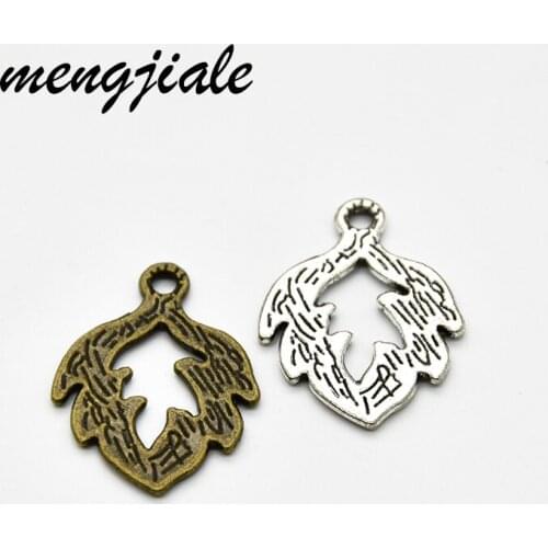 16pcs Fashion Leaves charms Fit DIY Handmade necklace earring bracelet Pendant Jewelry Making 24*18mm