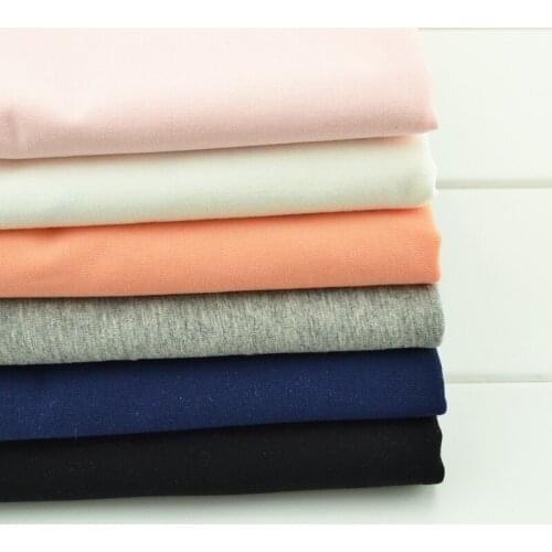 165cmx50cm Cotton knitted t-shirt fabric summer cotton legging tight fitting high-elastic pure color cloth 280g / m