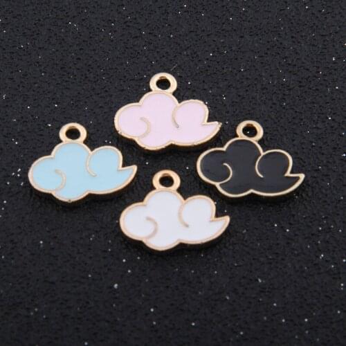 20pcs enamel clouds charm for making and crafting fashion earring pendant bracelet necklace charms DIY jewelry accessories