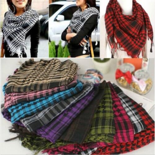 2018 Latest Plaid Scarves Women Men Unisex Arab Shemagh Keffiyeh Palestine Scarf Tassel Shawl Wrap