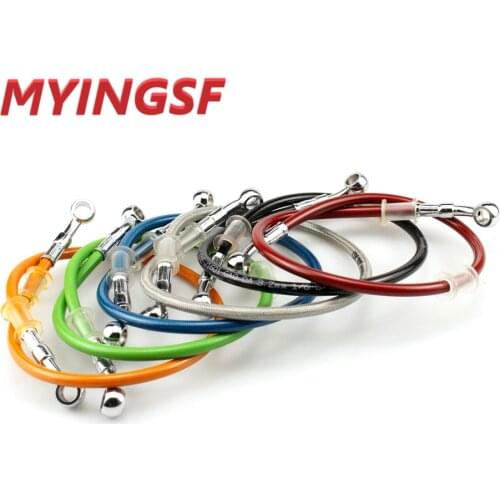 40CM-150CM Motorcycle ATV Braided Brake Hose Moto Line Steel Brake cable Flexible Tube Line Oil Hose Universal