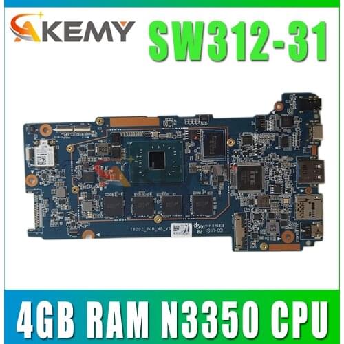 Akemy T8202_PCB_MB_V6 T8202G-MB 4GB RAM N3350 CPU 128GB EMMC NBLDR11007 Motherboard for Acer Switch 3 SW312-31 Touch Tablet