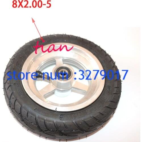 8x2.00-5 Tubeless Tire Wheel Tyre 8X2.00-5 wheel hub Pocket Bike MINI Bike Electric Wheelchair Wheel Motor