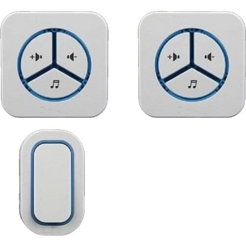 1 emitter+2 receivers doorbell Waterproof 280m work wireless doorbell,wireless door chime,wireless bell, 48 melodies door bell