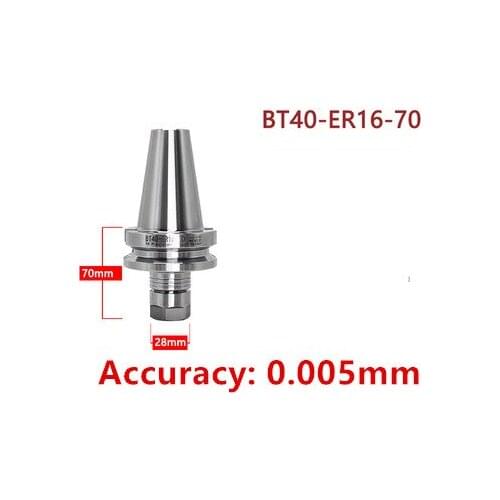 BT40-ER16-70L/BT40-ER20-70L CNC BT40 taper miling chuck arbor, use for CNC machines, Resolution: 0.005mm