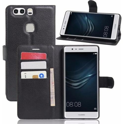For Huawei P9 Plus Case Luxury PU Leather Cover For Huawei P9 Plus Dual P 9 Plus Case 5.5" Flip Protective Phone Back Cover Skin
